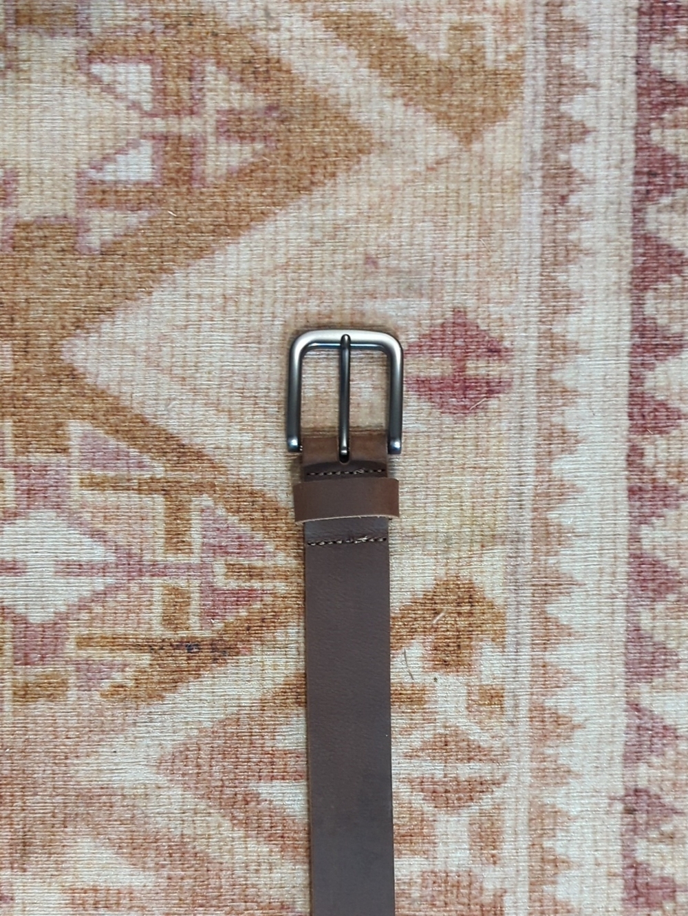 Women's Lucky Brand Brown Leather Belt with Silver Buckle
